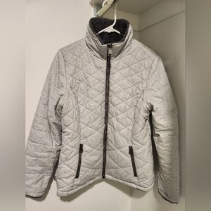 Free Country Women's Light Gray Quilted Puffer Jacket